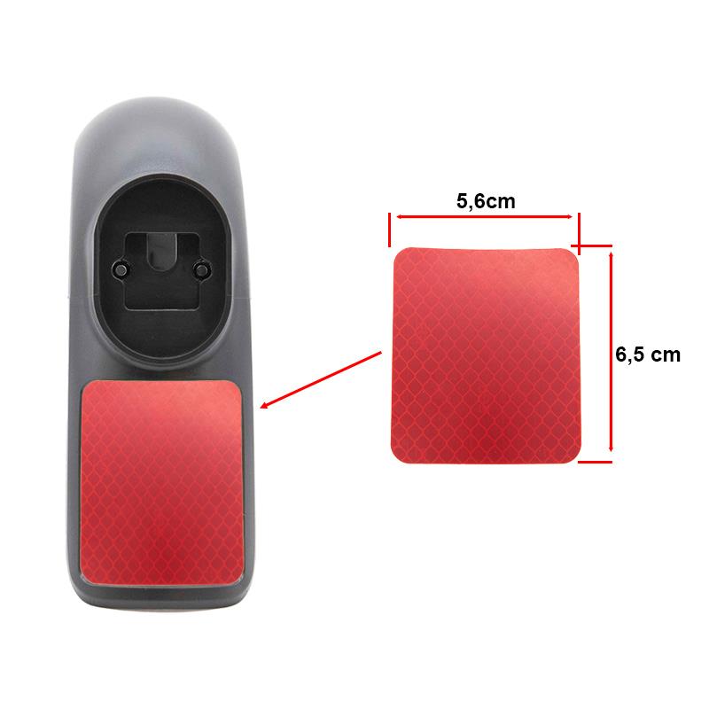 Adesivo riflettente 50x60mm rosso per Parafango Xiaomi