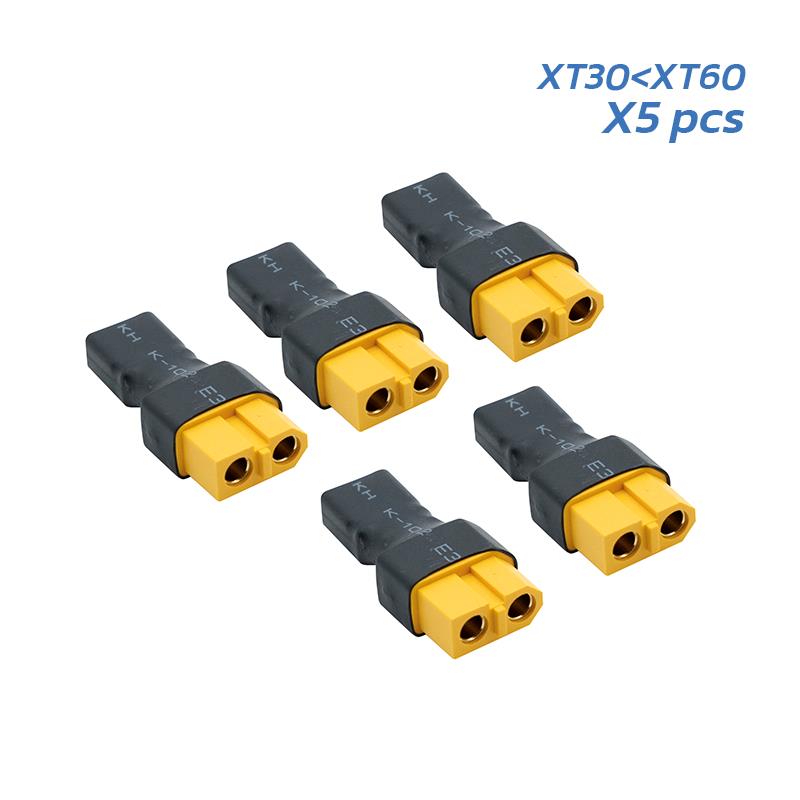 Adattatore XT30 maschio a XT60 femmina - 5 unità